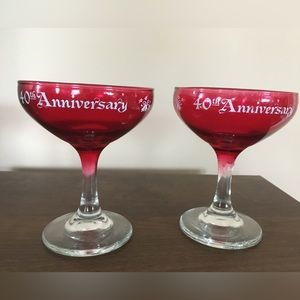 40th Anniversary wine glasses